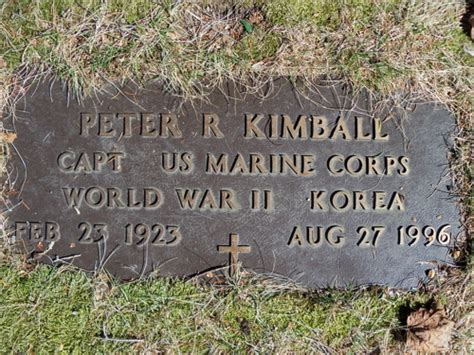 Peter R Kimball 1923 1996 Find A Grave Memorial