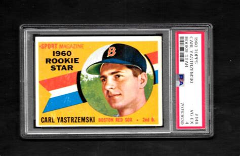 Topps Carl Yastrzemski Rc Psa Sport Magazine Red Sox