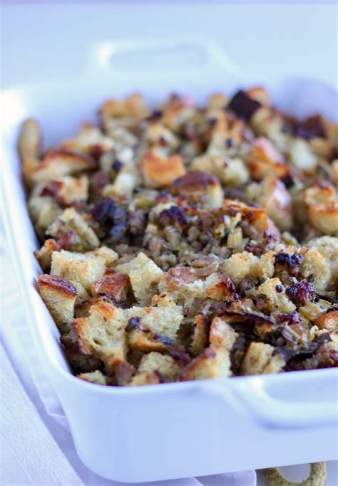 Classic Sourdough Stuffing With Sausage Ambers Kitchen Cooks