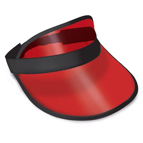 Beistle - Clear Red Plastic Dealer's Visor - 12 Pack | Oriental Trading