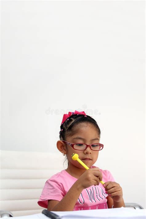 4 Year Old Brunette Latina Girl With Autism Spectrum Disorder ASD Like Asperger Rett And Heller