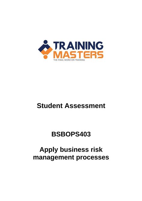 Solution Bsbops Student Assessment Task Docx Studypool