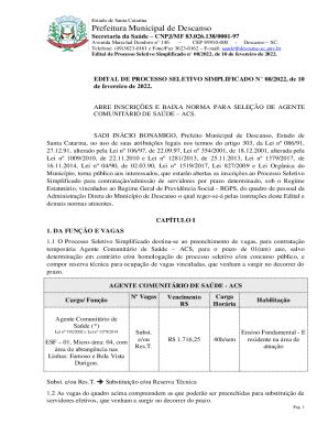 Fillable Online Prefeitura Municipal De Descanso Diariomunicipal Sc