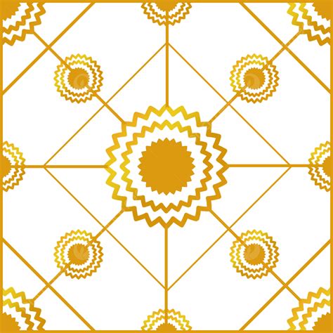 Golden Circles Seamless Geometric Pattern Transparent Background Psd