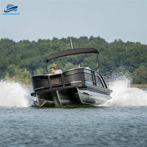 Allhouse Luxury Aluminum Prefabricated Pontoon Boat With Motor And