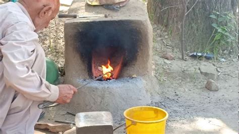 Blacksmith Working On The Shop Punjab Village Lifestyle Lohar In