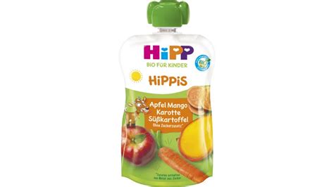 Hipp Bio F R Kinder Hippis Quetschbeutel G Apfel Mango Karottte