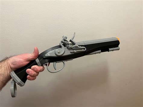 3d Printed Flintlock Pistol That Fires Nerf Bullets Or Balls Dread Pirate Roberts Edition