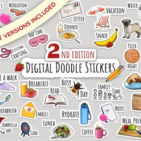 Everyday Life Digital Planner Stickers Png Goodnotes Etsy