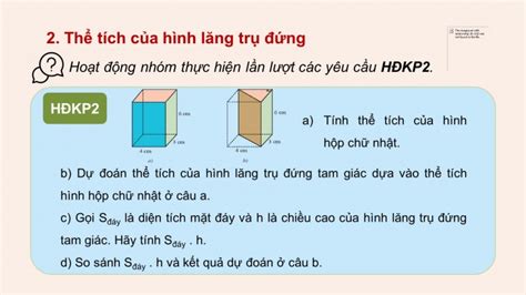 Giáo án điện tử bài 4 Diện tích xung quanh của hình lăng trụ đứng tam