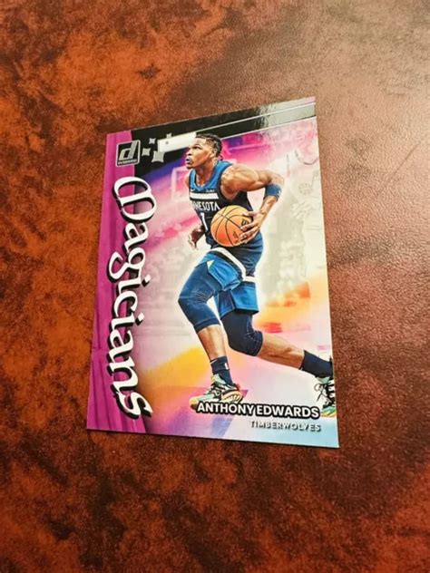 Panini Donruss Anthony Edwards Magicians Lupi Di Legno Hot Nba Ssp Raro