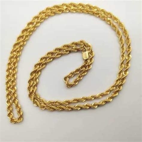 Rope Chain Solid Gold 18 K 3 5 Mm Thickness 18 Inch Not Etsy Canada