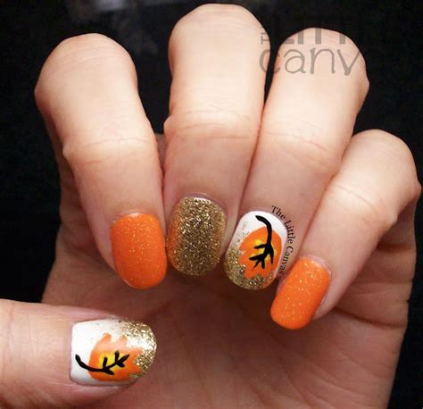 Fall Leaf Nail Art - The Little Canvas