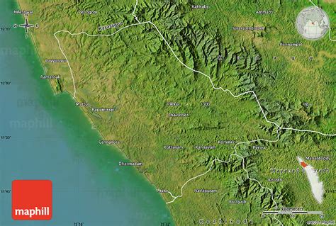 Satellite Map of Kannur (Cannanore)