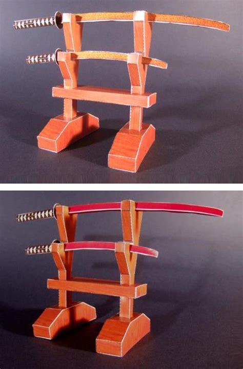 PAPERMAU: Katana Sword Hanging Miniature Paper Model - by Mogami ...