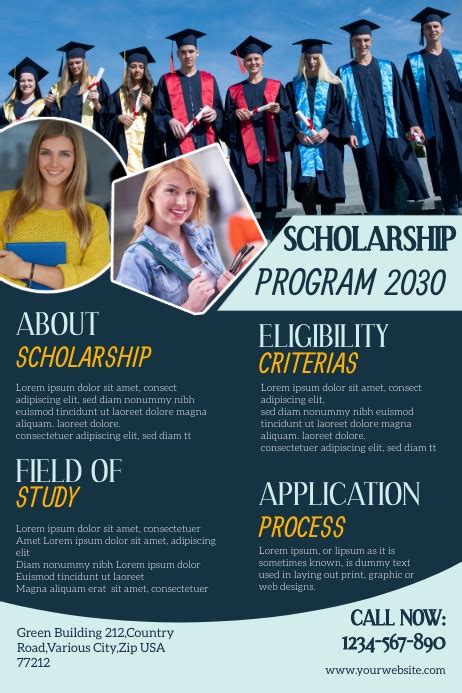 Scholarship Program Poster Template Postermywall