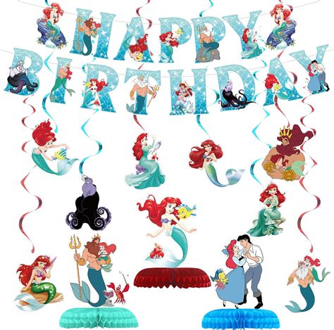 Ariel Birthday Party Decorations Mermaid Decorations Set