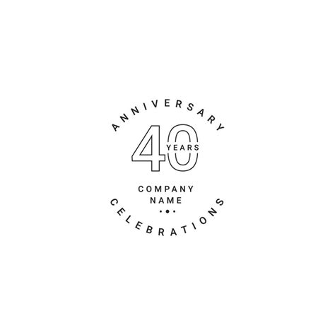 40 Years Anniversary Celebration Your Company Vector Template Design Illustration 2310875 Vector