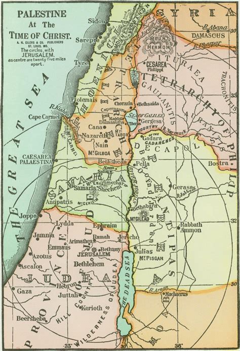 Printable Map Of Israel In Jesus Time