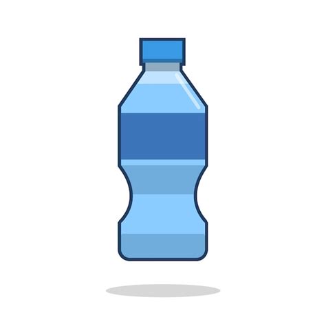 Icono De Botella De Agua En Estilo Plano Aislado Sobre Fondo Blanco