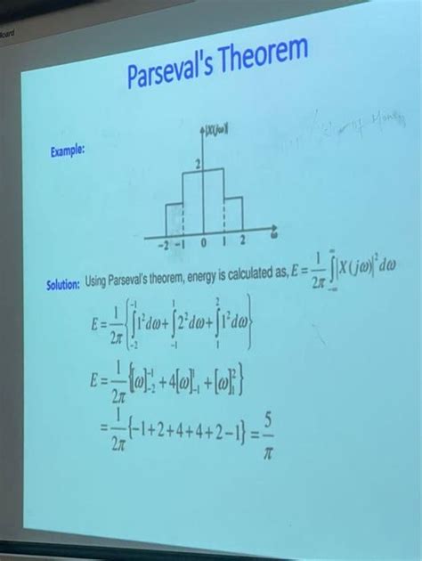 Solved Board Example Parseval S Theorem E Chegg