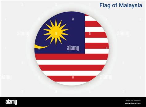 High Detailed Flag Of Malaysia National Malaysia Flag Asia 3d Illustration Stock Vector Image