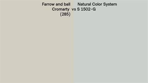 Farrow And Ball Cromarty 285 Vs Natural Color System S 1502 G Side By