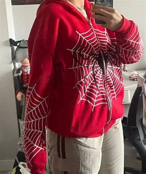 Red Spider Web Jacket Etsy