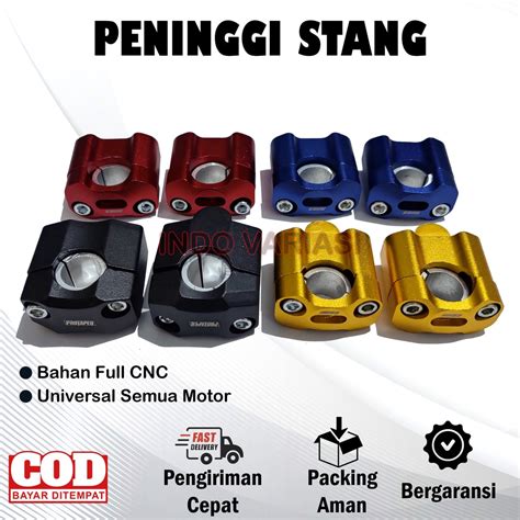 Jual Peninggi Stang Motor Raiser Kleman Universal Fatbar Bahan Besi CNC