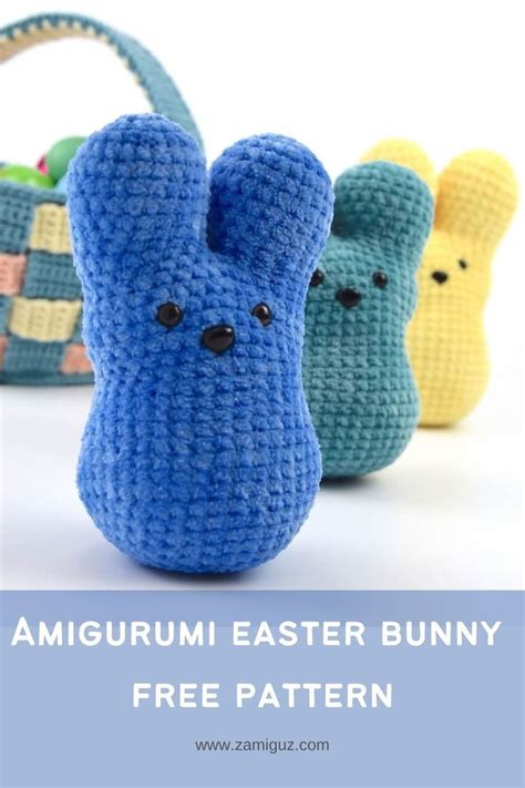 Crochet Peep Pattern Amigurumi Easter Bunny Easter Crochet Crochet