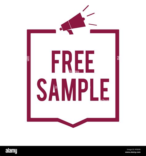 Text sign showing Free Sample. Conceptual photo portion of products ...