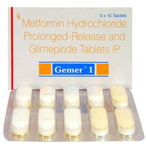 Metformin Hydrochloride Prolonged Release Glimepiride Tablet At Rs 60