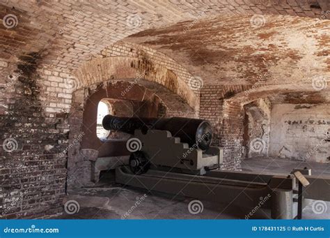 Cannon at Fort Sumter in South Carolina Stock Image - Image of colorful ...