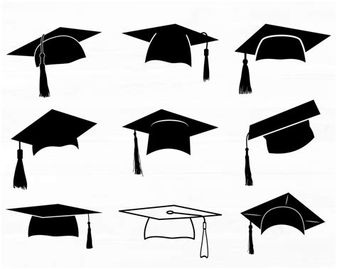 Graduation Cap Svg Bundle Grad Cap Silhouette Class Of 2023 Svg