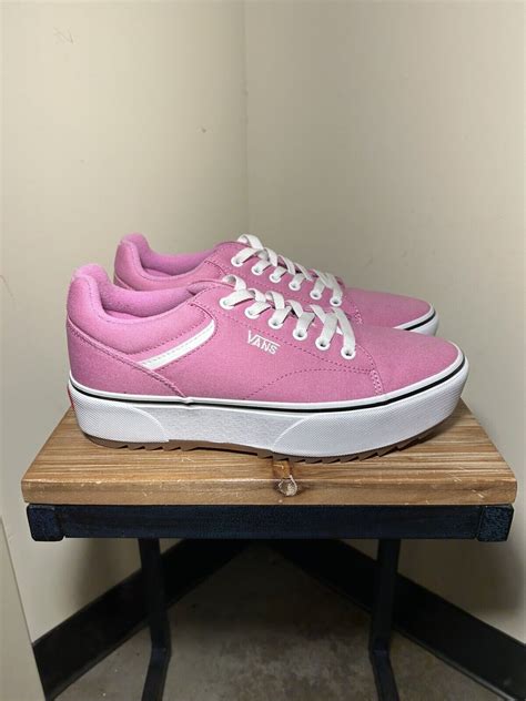 Vans Canvas Pink Seldan Platform Casual Sneakers Siz Gem