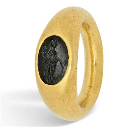 A Roman Gold Intaglio Ring Circa 2nd Century Ad Jethro Marles