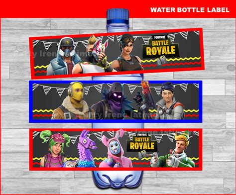 Fortnite Water Bottle Label Printable Fortnite Water Labels Fortnite Party Water Chalkboard