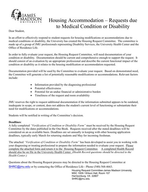 Reasonable Accommodation Request Form Housing Certify Letter