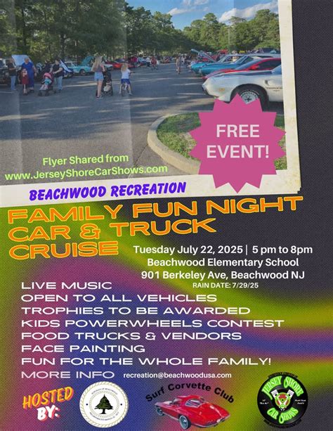 Beachwood Recreation Family Fun Night Car & Truck Cruise – Beachwood ...