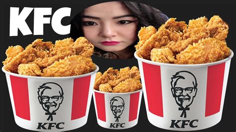 KFC chicken mukbang - YouTube