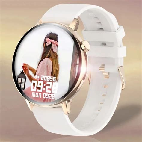 Nova Moda Feminina Smartwatch Chamada Bluetooth Tela Cheia Toque Prova