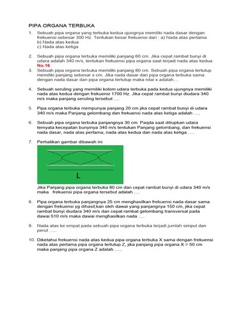 Pipa Organa Terbuka Pdf Seni Sains And Matematika