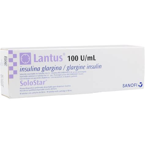 Insulina Lantus Inyectable 100U Ml 1 Pencil 3ml Cruz Verde