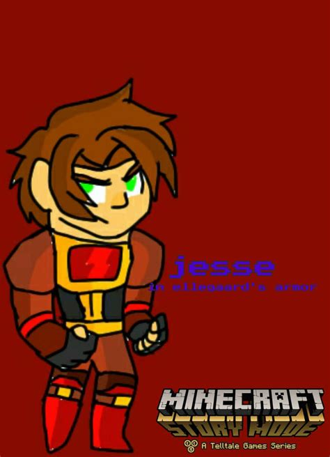 Minecraft Story Mode Jesse In Ellegaards Armor By Tekedafox23 On