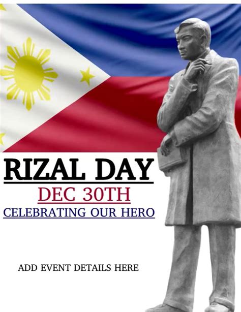 Rizal Day Template Postermywall