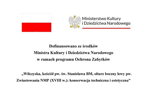 Dofinansowanie Z Ministerstwa Kultury I Dziedzictwa Narodowego W Ramach