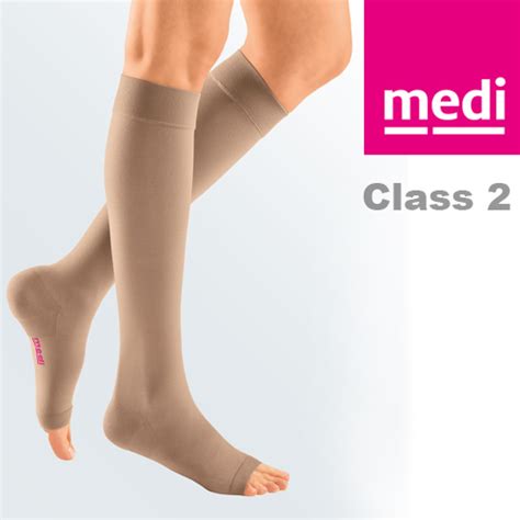 Medi Mediven Plus Class Beige Below Knee Compression Stockings With