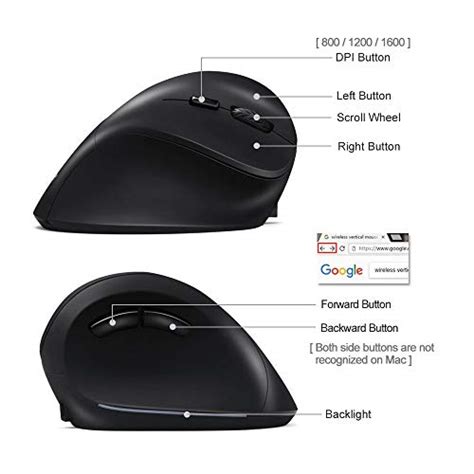 Autley Wireless Vertical Mouse G Optical Wireless Silent Ergonomic