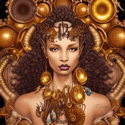 Majestic Steampunk Brown Skin Princess Extreme Creative Fabrica