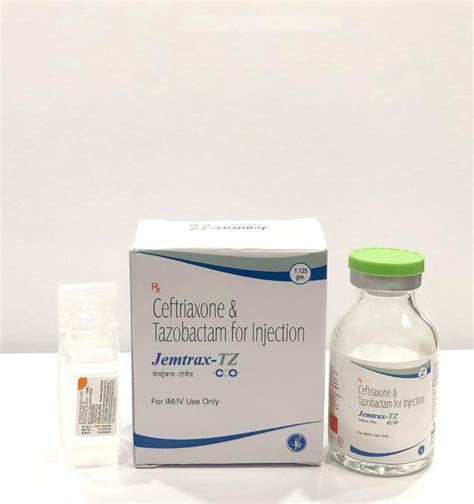 JEMTRAX TZ 1 125 Allopathic Ceftriaxone Tazobactam Inj Prescription